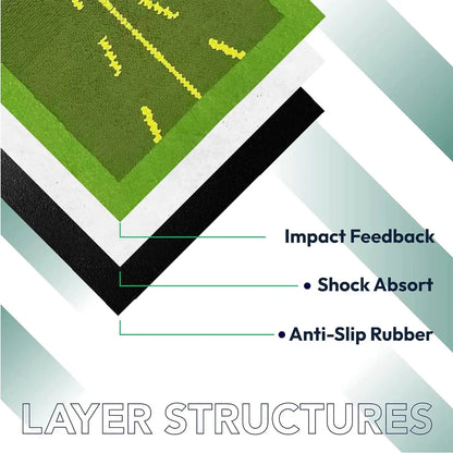 Golf Training Mat Kit for Swing Path Feedback Detection Correcting Hitting Posture Golf Practice Mat Advanced Guides Aid Pad